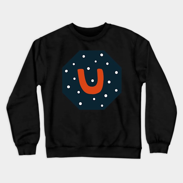 Letter  U - Colorful Square Alphabet Letters Crewneck Sweatshirt by giftideas